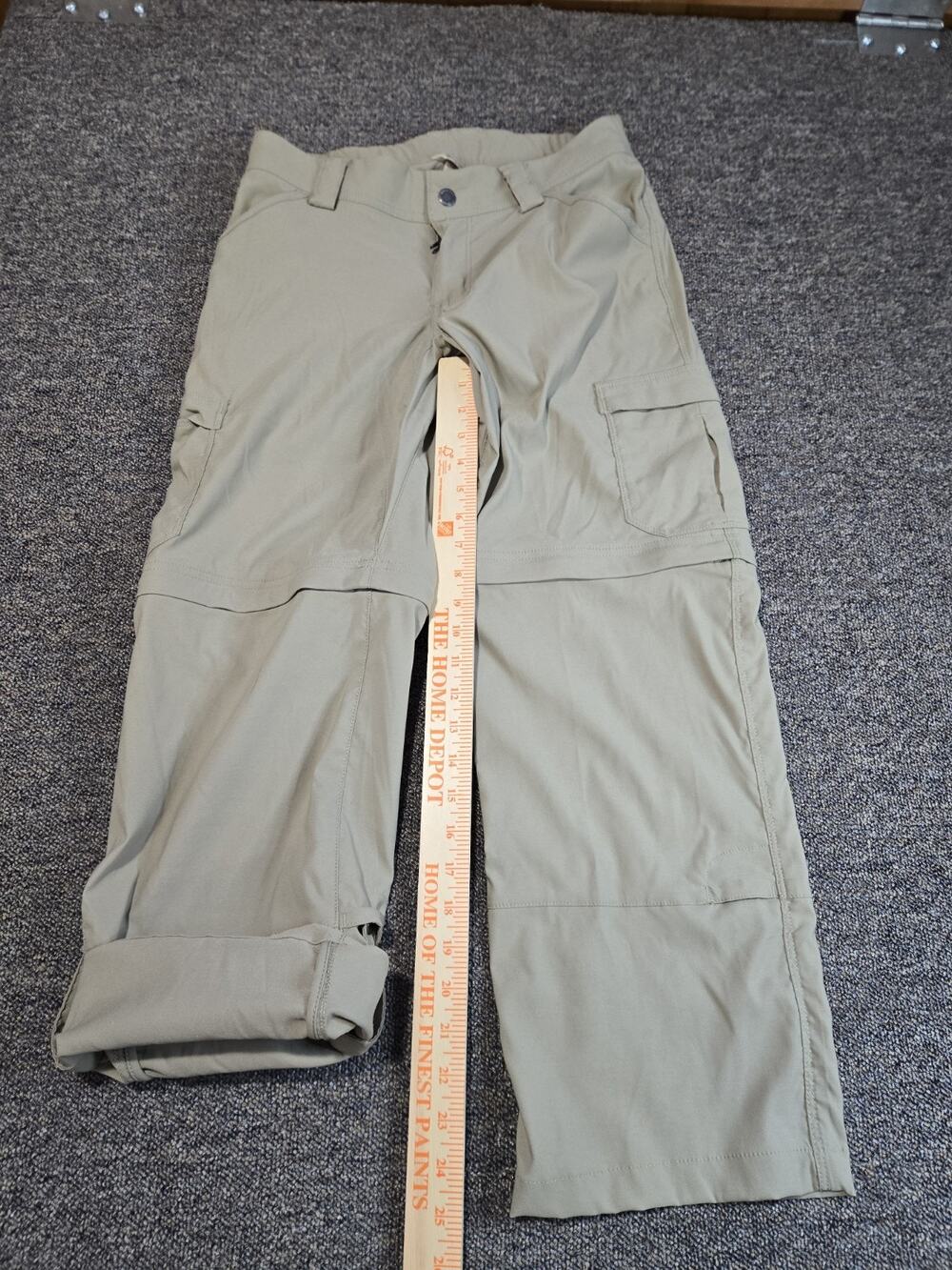 Duluth Trading Women's Convertible Pants Beige 4 X 31